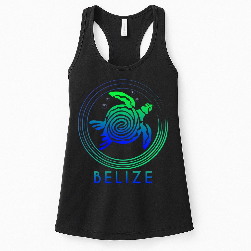 Belize Tribal Belize Turtle Womens Tank Top
