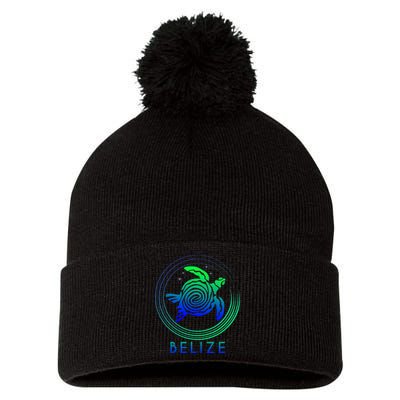 Belize Tribal Belize Turtle Pom Pom 12in Knit Beanie