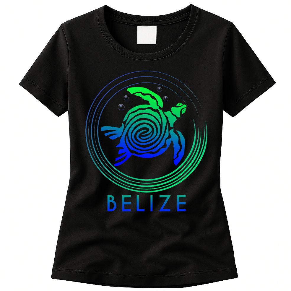 Belize Tribal Belize Turtle Womens T-Shirt