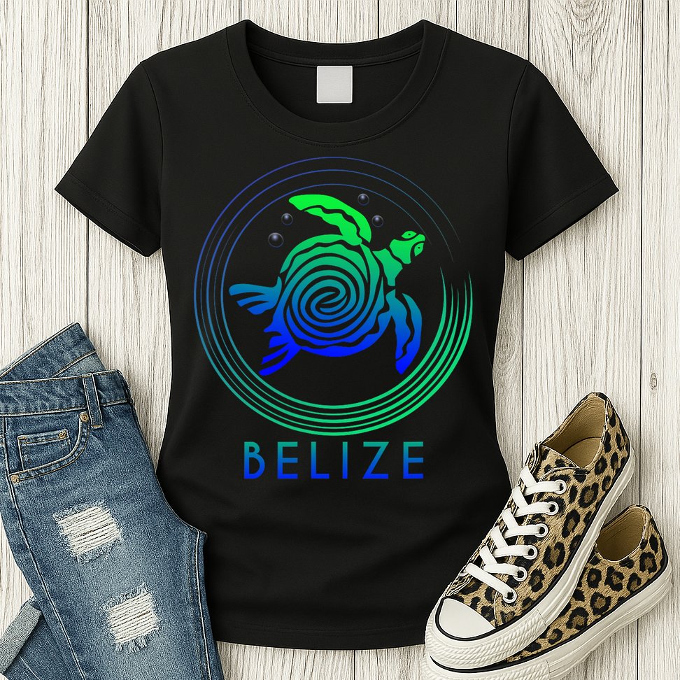 Belize Tribal Belize Turtle Womens T-Shirt