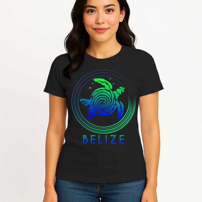 Belize Tribal Belize Turtle Womens T-Shirt