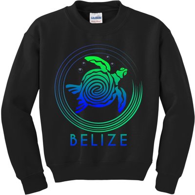 Belize Tribal Belize Turtle Kids Sweatshirt