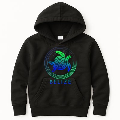 Belize Tribal Belize Turtle Kids Hoodie