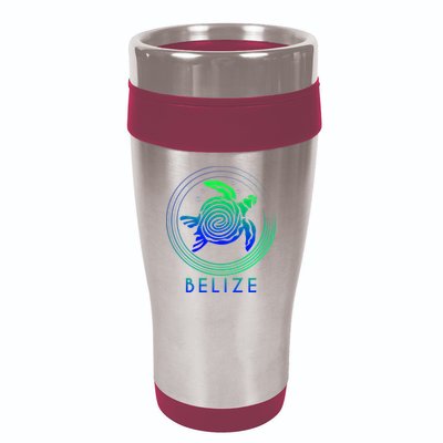 Belize Tribal Belize Turtle 16oz Travel Tumbler