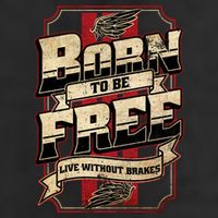 Born To Be Free Live Without Brakes Biker Vintage Hat