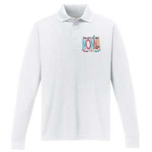 Blessed To Be Called Nonna Colorful Grandma Performance Long Sleeve Polo