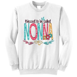 Blessed To Be Called Nonna Colorful Grandma Sweatshirt