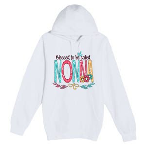 Blessed To Be Called Nonna Colorful Grandma Premium Pullover Hoodie