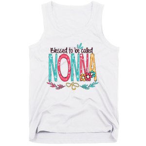 Blessed To Be Called Nonna Colorful Grandma Tank Top