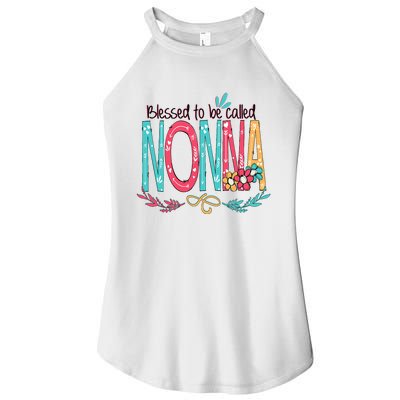 Blessed To Be Called Nonna Colorful Grandma Women’s Perfect Tri Rocker Tank