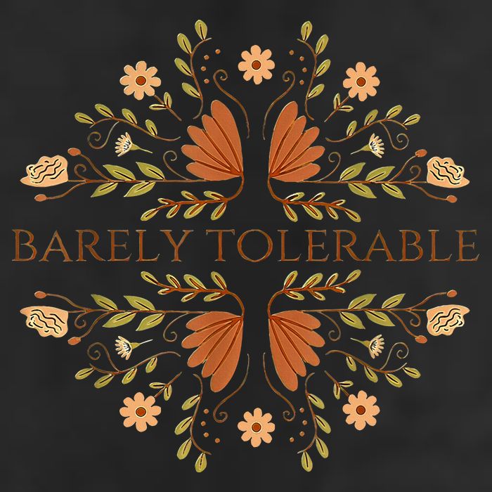 Barely Tolerable Crop Fleece Hoodie