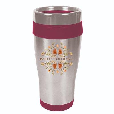 Barely Tolerable 16oz Travel Tumbler