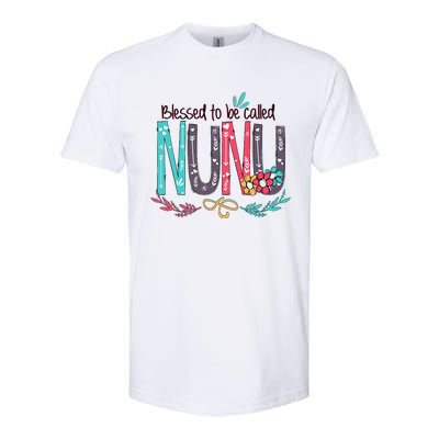 Blessed To Be Called Nunu Colorful Grandma Softstyle® CVC T-Shirt