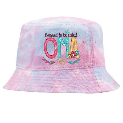 Blessed To Be Called Oma Colorful Grandma Tie-Dyed Bucket Hat