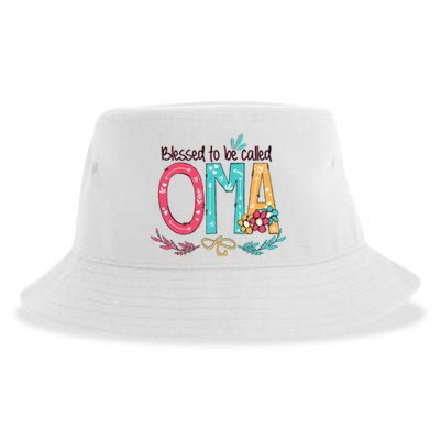 Blessed To Be Called Oma Colorful Grandma Sustainable Bucket Hat