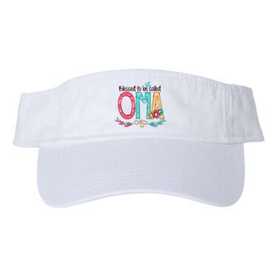 Blessed To Be Called Oma Colorful Grandma Valucap Bio-Washed Visor