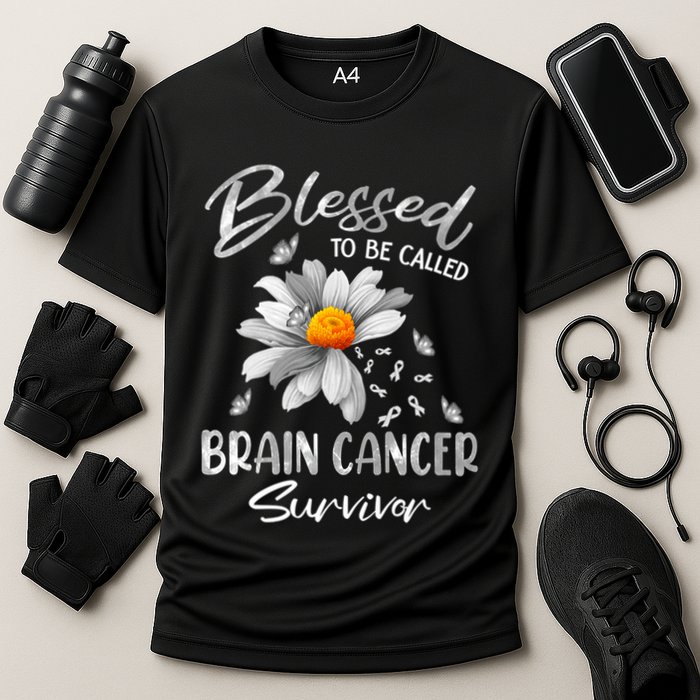 Blessed To Be Called Brain Cancer Survivor Gift Cooling Performance Crew T-Shirt