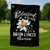 Blessed To Be Called Brain Cancer Survivor Gift Golf Towel