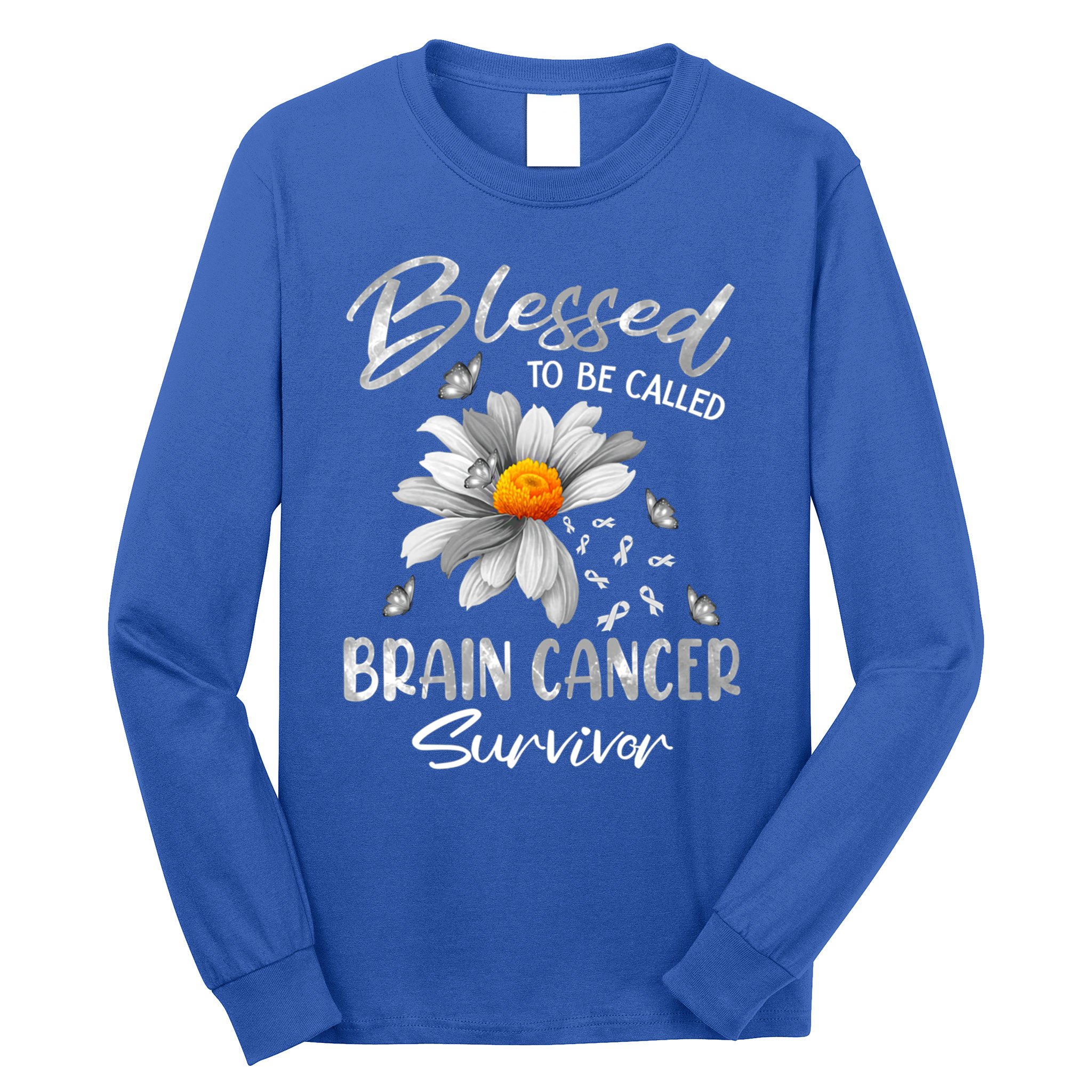 Blessed To Be Called Brain Cancer Survivor Gift Long Sleeve Shirt