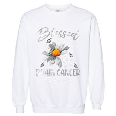 Blessed To Be Called Brain Cancer Survivor Gift Garment-Dyed Sweatshirt