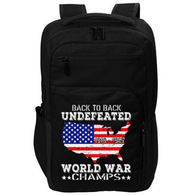 Back To Back Undefeated World War Champs Impact Tech Backpack