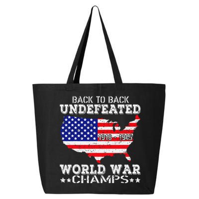 Back To Back Undefeated World War Champs 25L Jumbo Tote