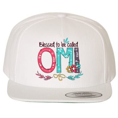 Blessed To Be Called Omi Colorful Grandma Wool Snapback Cap