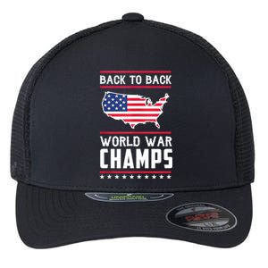 Back To Back Undefeated World War Champs Flexfit Unipanel Trucker Cap