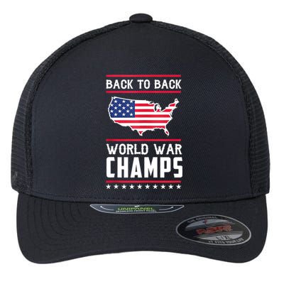 Back To Back Undefeated World War Champs Flexfit Unipanel Trucker Cap