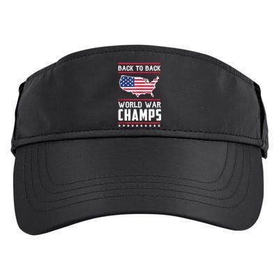 Back To Back Undefeated World War Champs Adult Drive Performance Visor