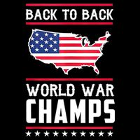 Back To Back Undefeated World War Champs Drawstring Bag