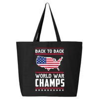 Back To Back Undefeated World War Champs 25L Jumbo Tote