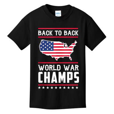 Back To Back Undefeated World War Champs Kids T-Shirt
