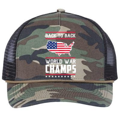 Back To Back Undefeated World War Champs Retro Rope Trucker Hat Cap