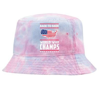 Back To Back Undefeated World War Champs Tie-Dyed Bucket Hat