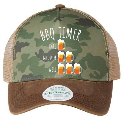 BBQ Timer Beer Drinking Funny Grilling Legacy Tie Dye Trucker Hat