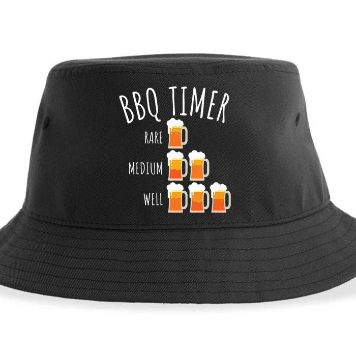 BBQ Timer Beer Drinking Funny Grilling Sustainable Bucket Hat