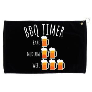 BBQ Timer Beer Drinking Funny Grilling Grommeted Golf Towel