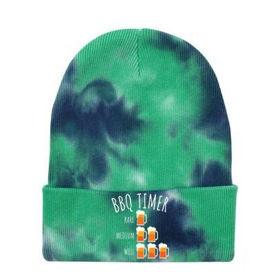 BBQ Timer Beer Drinking Funny Grilling Tie Dye 12in Knit Beanie