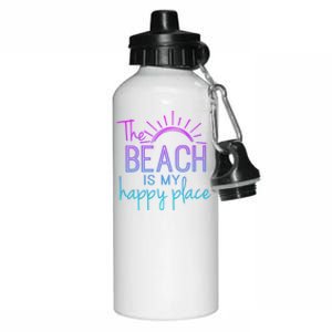 Beach The Beach Is My Happy Place Mother Day Gift Aluminum Water Bottle