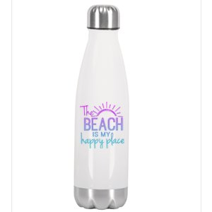 Beach The Beach Is My Happy Place Mother Day Gift Stainless Steel Insulated Water Bottle