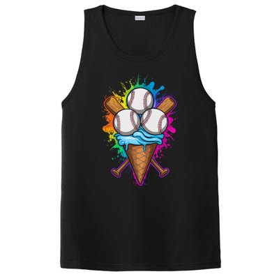 Baseball The Best Triple Scooped Ice Cream Baseball Lovers Gift PosiCharge Competitor Tank