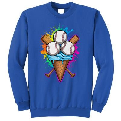 Baseball The Best Triple Scooped Ice Cream Baseball Lovers Gift Sweatshirt