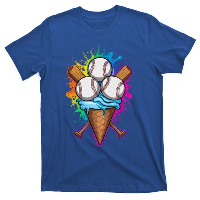 Baseball The Best Triple Scooped Ice Cream Baseball Lovers Gift T-Shirt