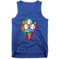 Baseball The Best Triple Scooped Ice Cream Baseball Lovers Gift Tank Top