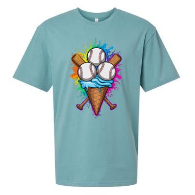 Baseball The Best Triple Scooped Ice Cream Baseball Lovers Gift Sueded Cloud Jersey T-Shirt