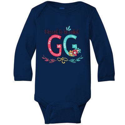 Blessed To Be Called Gg Colorful Gifts Grandma Baby Long Sleeve Bodysuit