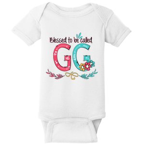 Blessed To Be Called Gg Colorful Gifts Grandma Baby Bodysuit