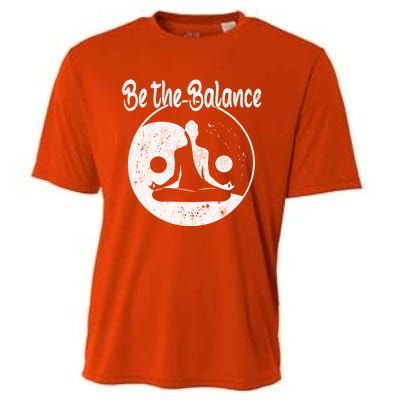 Be The Balance Meditation Namaste Yin Yan Yoga Gift Cooling Performance Crew T-Shirt