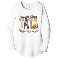 Blessed To Be Called Tata Colorful Grandma Women's Perfect Tri Tunic Long Sleeve Shirt